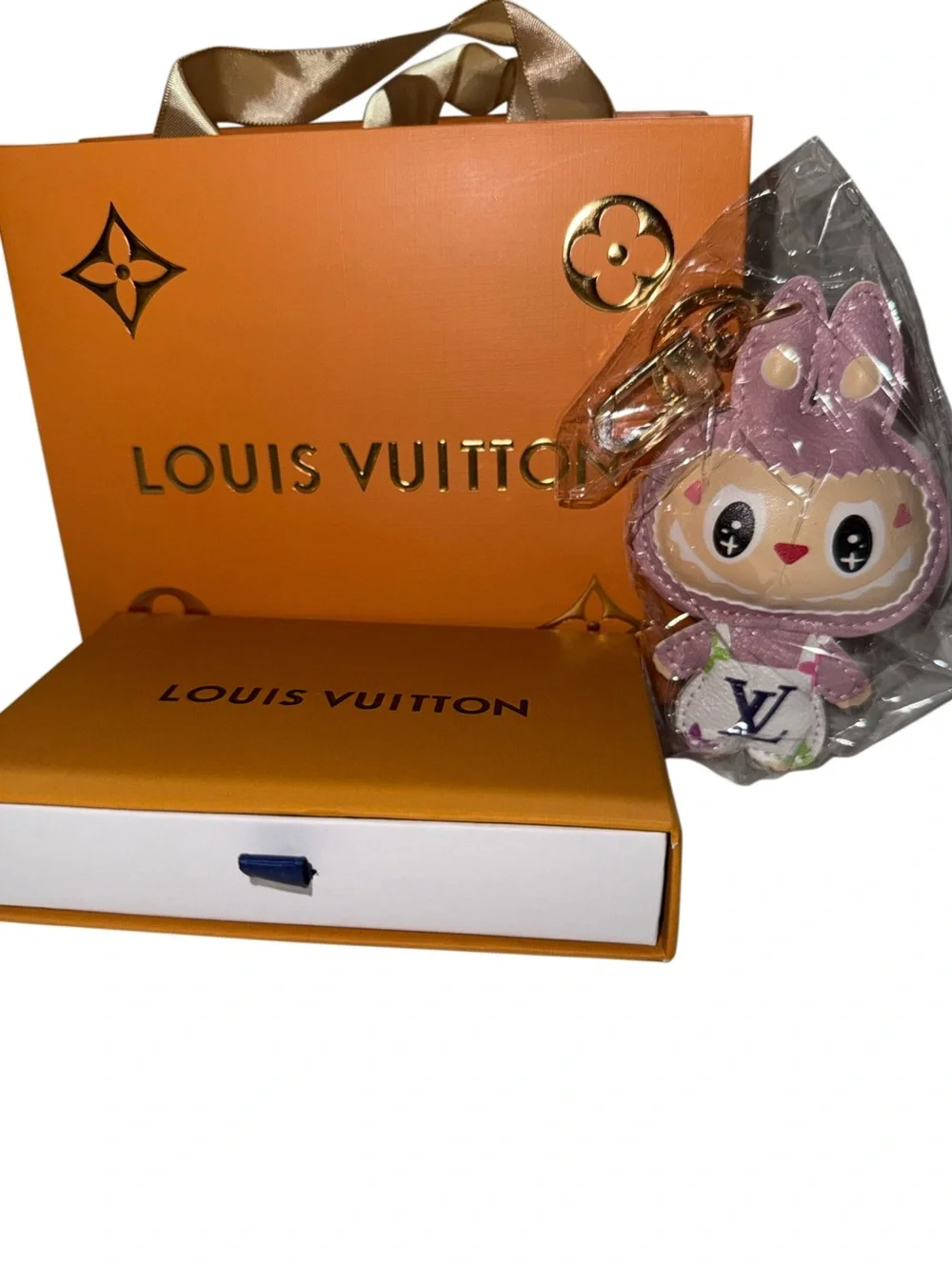 Designer Inspired Bunny Keychain Kawaii Backpack Purse Charm